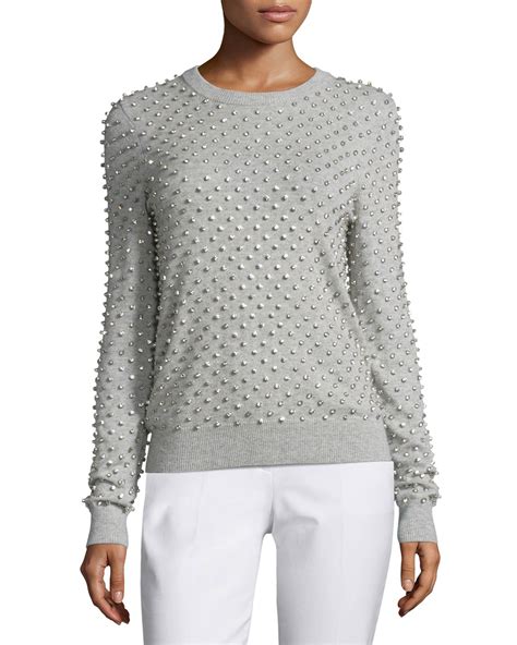 Michael Kors Collection: Grey Sweaters 